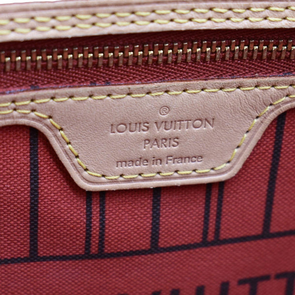 LOUIS VUITTON Neverfull MM Monogram Canvas Tote Bag Brown
