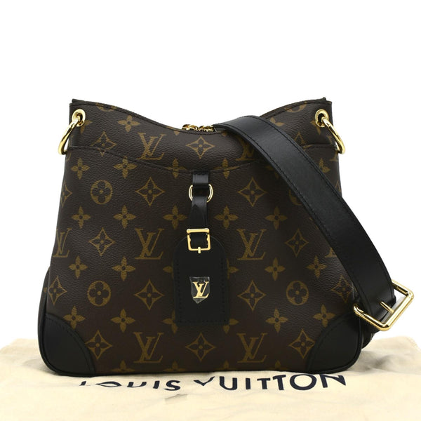 LOUIS VUITTON Odeon NM PM Monogram Canvas Shoulder Bag Black/Brown