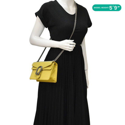 GUCCI Dionysus Small Satin Silk Crossbody Bag Gold 499623