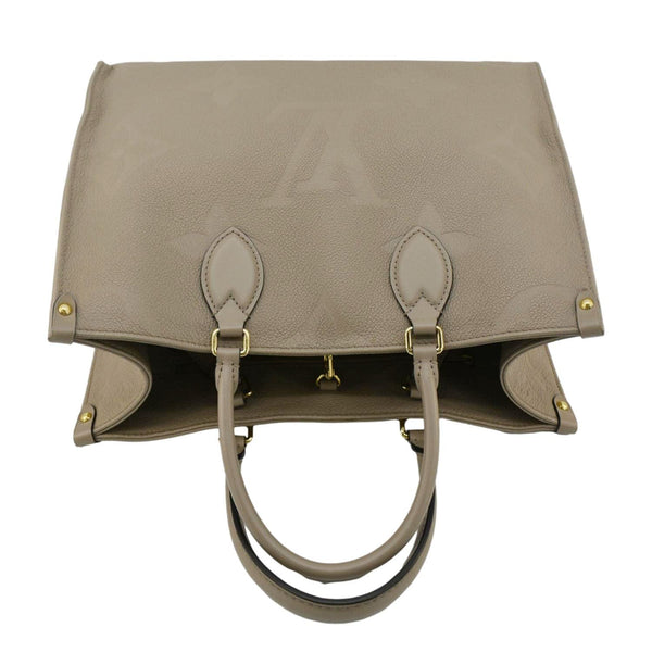 LOUIS VUITTON Onthego MM Monogram Empreinte Shoulder Bag Tourterelle