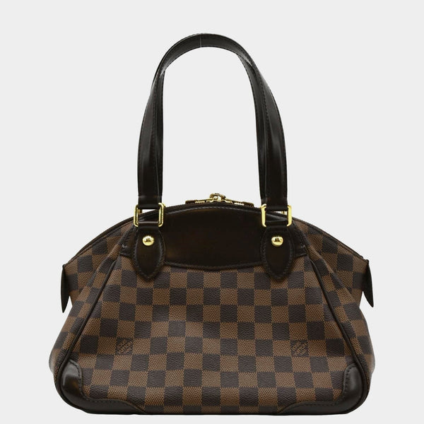 LOUIS VUITTON Verona PM Satchel Bag Brown front side