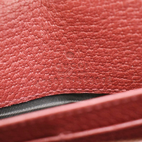 GUCCI Web Queen Margaret Mini GG Supreme Canvas Chain Wallet Beige 476079