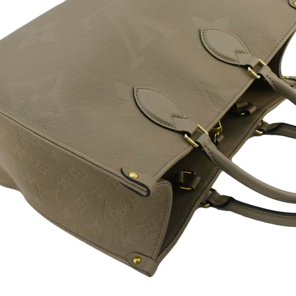 LOUIS VUITTON Onthego MM Monogram Empreinte Shoulder Bag Tourterelle