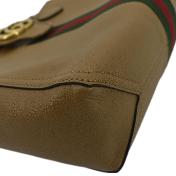 GUCCI Dahlia Leather Tote Bag Tan 652680