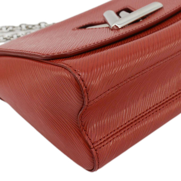 LOUIS VUITTON Twist MM Epi Leather Chain Shoulder Bag Coquelicot