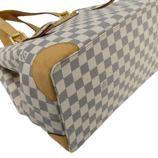 LOUIS VUITTON Hampstead MM Damier Azur Shoulder Bag White