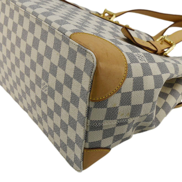LOUIS VUITTON Hampstead MM Damier Azur Shoulder Bag White