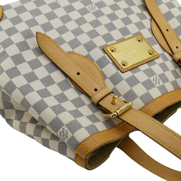 LOUIS VUITTON Hampstead MM Damier Azur Shoulder Bag White