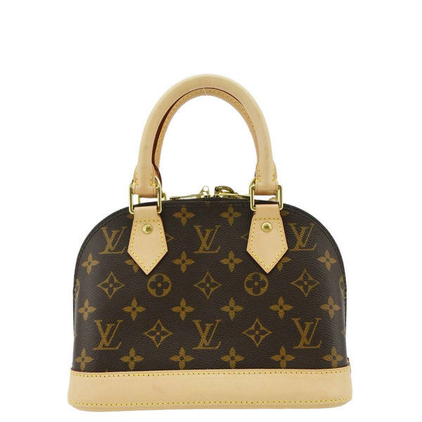 LOUIS VUITTON Alma BB Monogram Canvas Crossbody Bag Brown