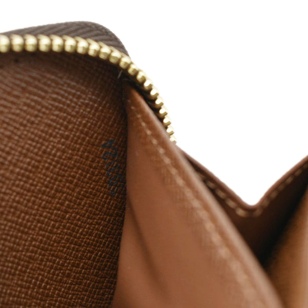 LOUIS VUITTON Monogram Canvas Zippy Wallet Brown