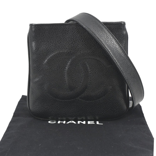 CHANEL Vintage Timeless Caviar Leather Belt Bag Black