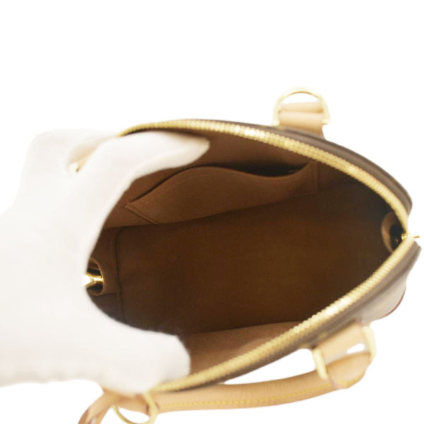 LOUIS VUITTON Alma BB Monogram Canvas Crossbody Bag Brown