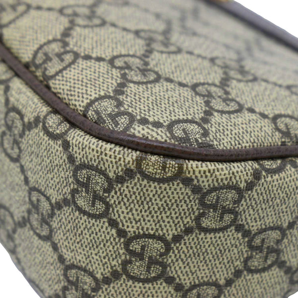 GUCCI Dollar Ophidia Web Small GG Supreme Monogram Canvas New Acero Shoulder Bag Beige 735132