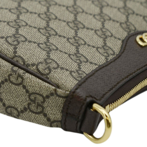 GUCCI Dollar Ophidia Web Small GG Supreme Monogram Canvas New Acero Shoulder Bag Beige 735132