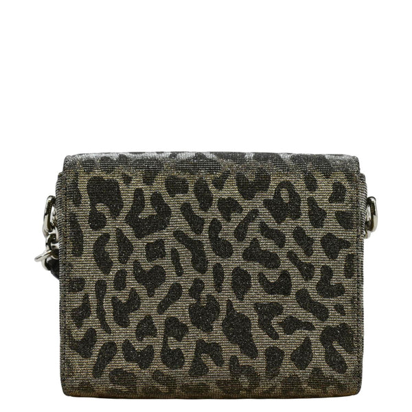 DOLCE & GABBANA Glitter DG Millennials Mini Shoulder Bag Metallic Silver back look