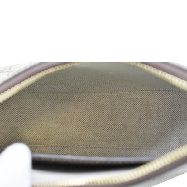 GUCCI Dollar Ophidia Web Small GG Supreme Monogram Canvas New Acero Shoulder Bag Beige 735132