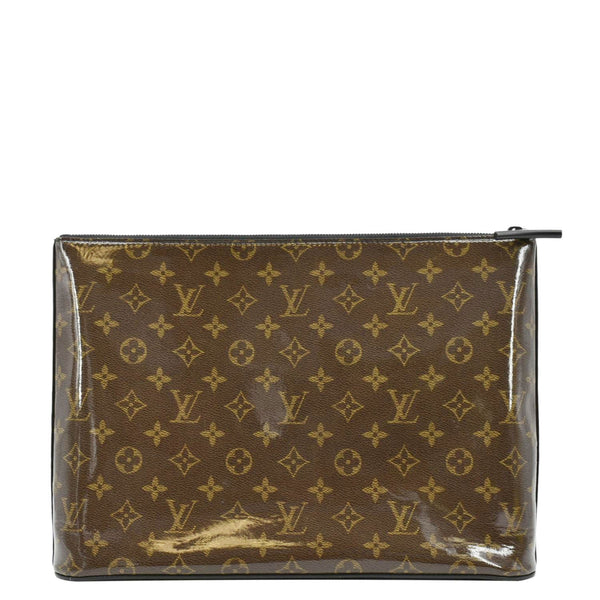 LOUIS VUITTON Pochette Cosmos Monogram Glaze Canvas Pouch Brown