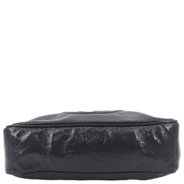 GUCCI; Soho Chain Shoulder bag Navy Blue Leather 308983 with lower view