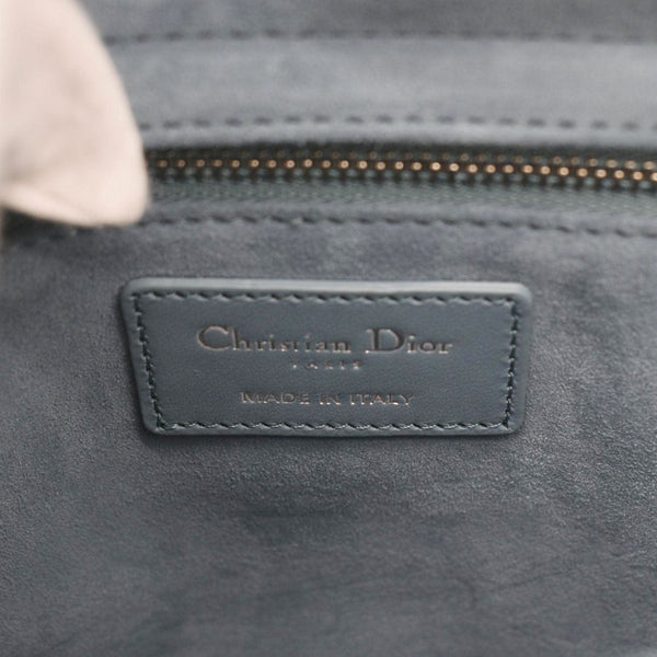 CHRISTIAN DIOR Lady Dior Medium Leather Shoulder Bag Sky Blue