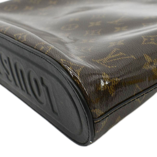 LOUIS VUITTON Pochette Cosmos Monogram Glaze Canvas Pouch Brown