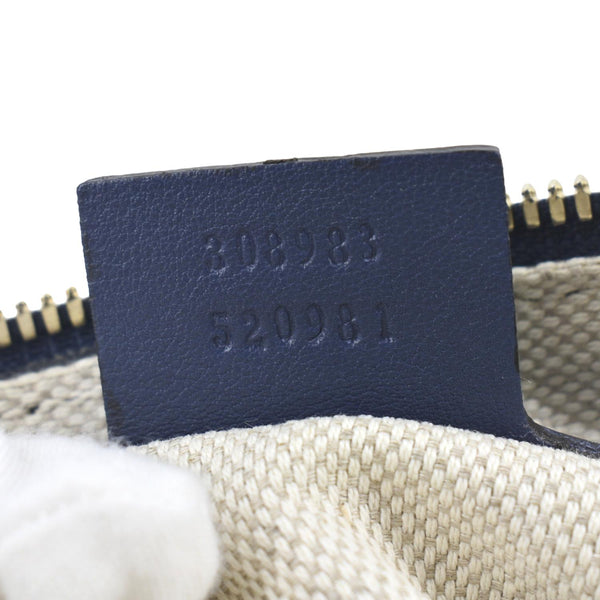 GUCCI; Soho Chain Shoulder bag Navy Blue Leather 308983 with code view