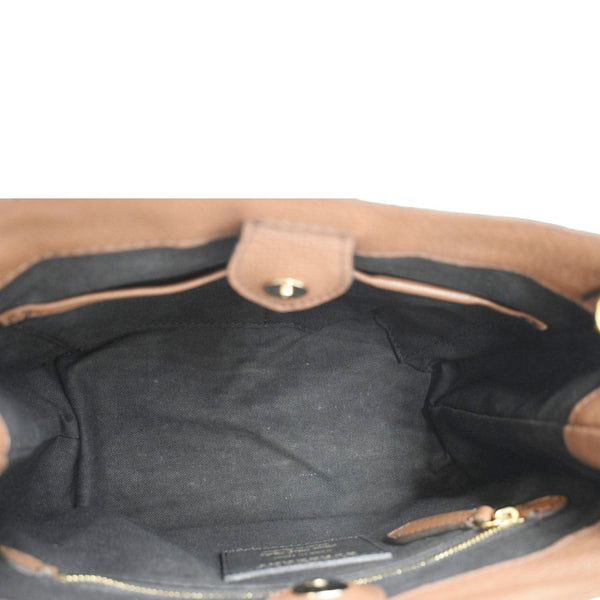 BURBERRY Banner Derby Leather Tote Shoulder Bag Tan