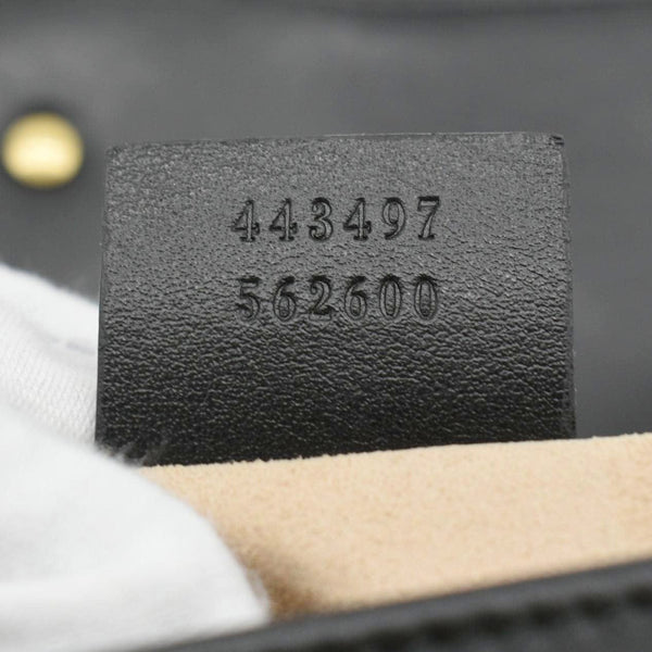 GUCCI GG Marmont Small Matelasse Leather Crossbody Bag Black 443497