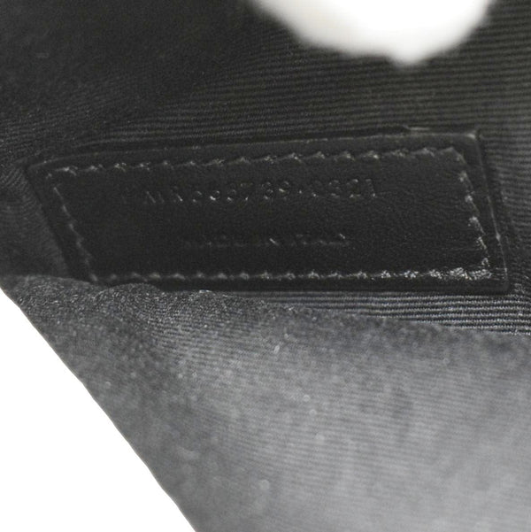 YVES SAINT LAURENT Uptown Envelope Grain De Poudre Leather Clutch Light Grey