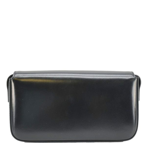 CELINE Triomphe Shiny Calfskin Leather Shoulder Bag Black