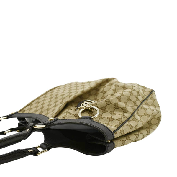 GUCCI Sukey Large GG Monogram Canvas Tote Bag Beige 364840