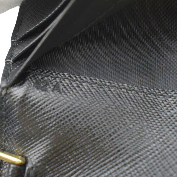 PRADA Saffiano Leather Crossbody Wallet Black