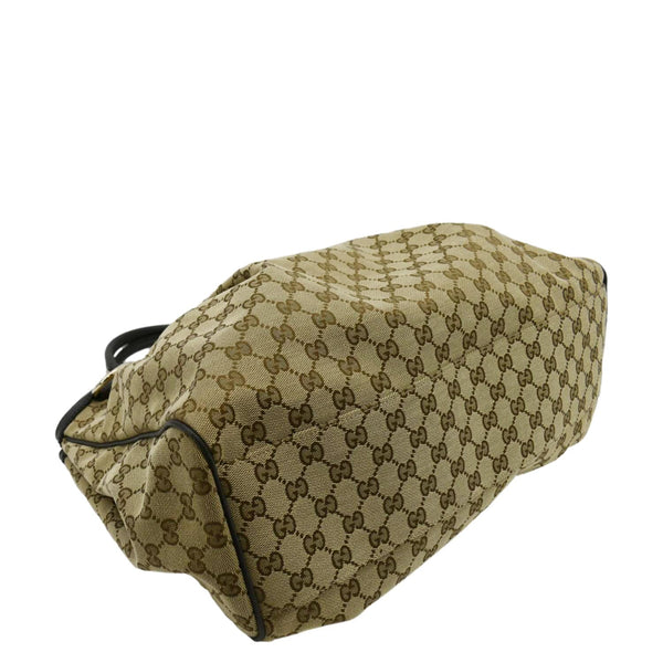 GUCCI Sukey Large GG Monogram Canvas Tote Bag Beige 364840