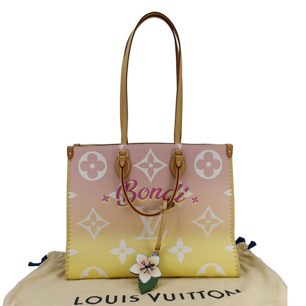 LOUIS VUITTON Onthego GM By The Pool Raffia Canvas Tote Bag Multicolor