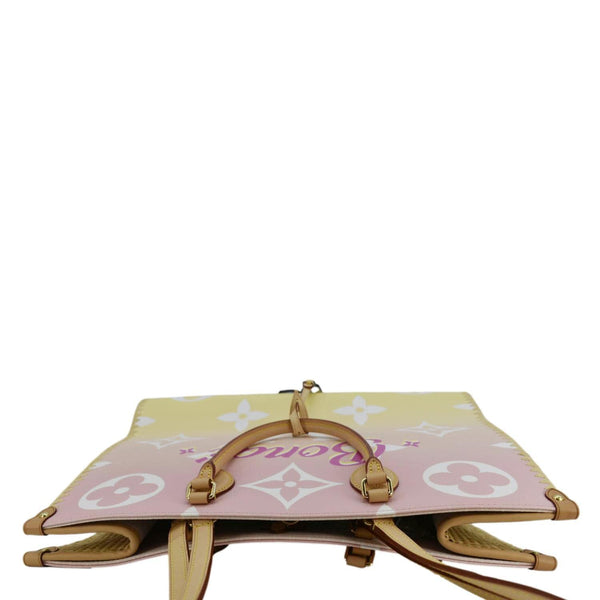 LOUIS VUITTON Onthego GM By The Pool Raffia Canvas Tote Bag Multicolor