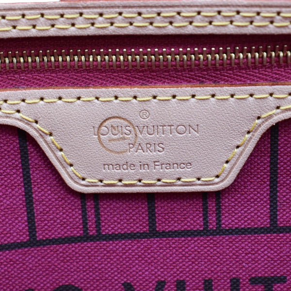 LOUIS VUITTON Neverfull PM Monogram Canvas Tote Bag Fuchsia