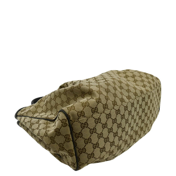 GUCCI Sukey Large GG Monogram Canvas Tote Bag Beige 364840