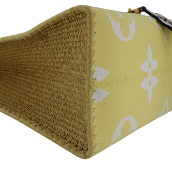 LOUIS VUITTON Onthego GM By The Pool Raffia Canvas Tote Bag Multicolor