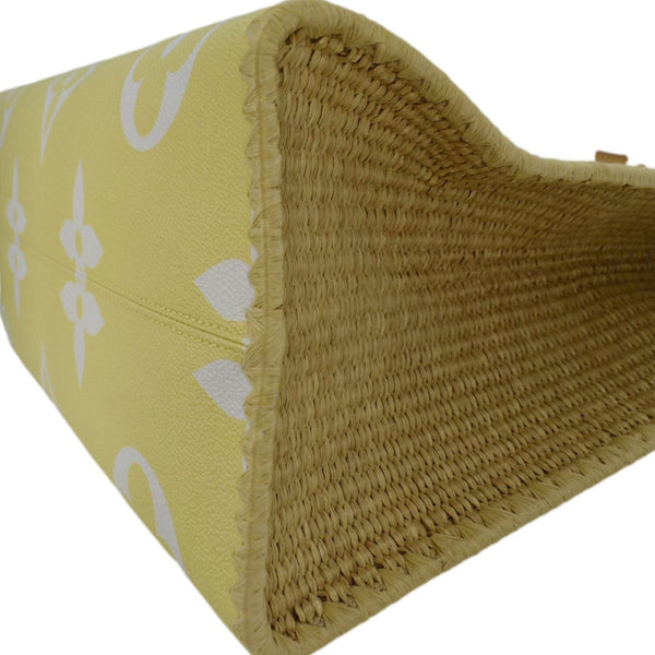 LOUIS VUITTON Onthego GM By The Pool Raffia Canvas Tote Bag Multicolor