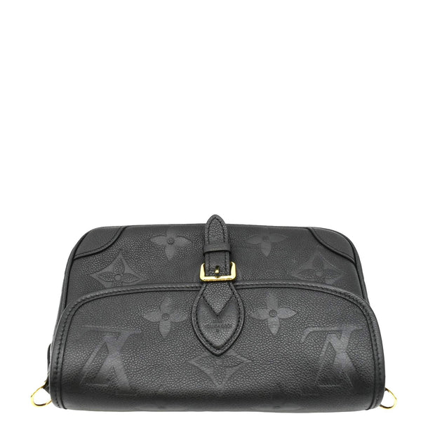 LOUIS VUITTON Diane Empreinte Leather Crossbody Bag Black