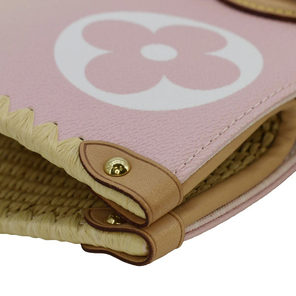 LOUIS VUITTON Onthego GM By The Pool Raffia Canvas Tote Bag Multicolor