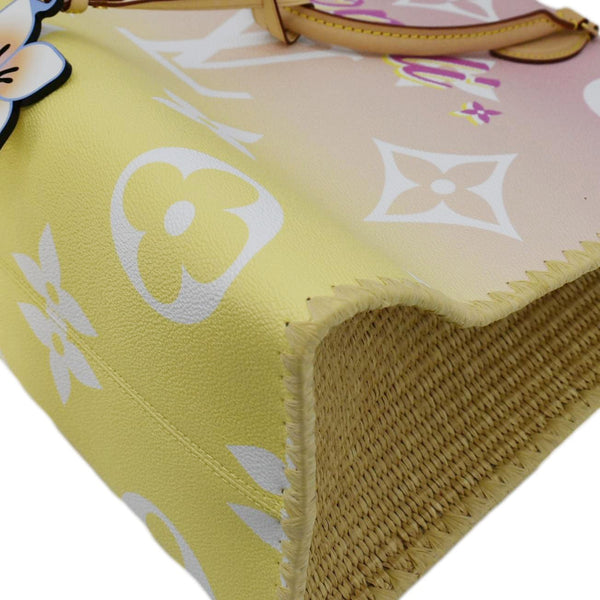 LOUIS VUITTON Onthego GM By The Pool Raffia Canvas Tote Bag Multicolor