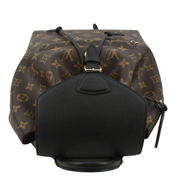 LOUIS VUITTON Montsouris NM Monogram Canvas Leather Backpack Bag Black