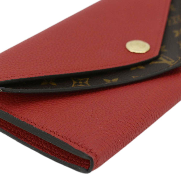 LOUIS VUITTON Double V Leather Wallet Red