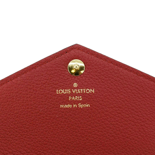 LOUIS VUITTON Double V Leather Wallet Red