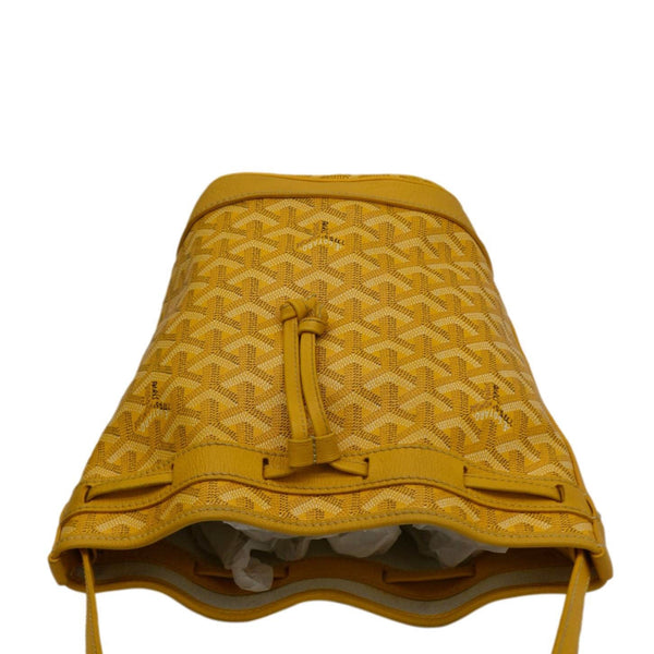 GOYARD Petit Flot PM Canvas Bucket Bag Yellow