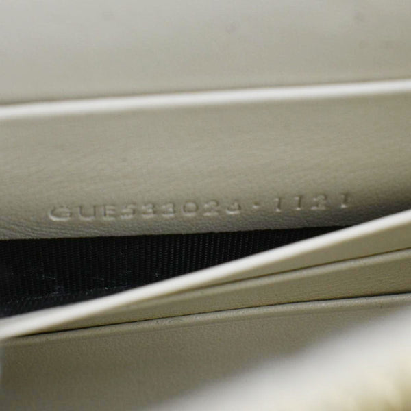 YVES SAINT LAURENT Sunset Crocodile Embossed Leather Crossbody Bag Ivory