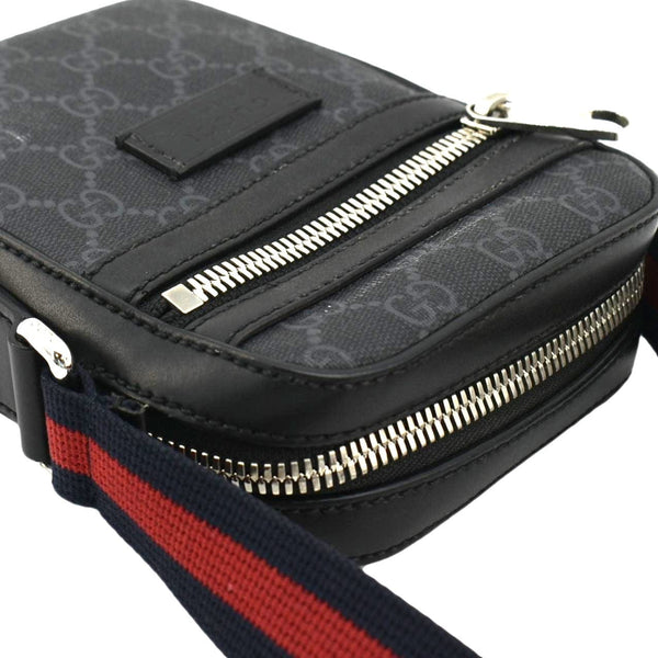 GUCCI GG Supreme Canvas Web Messenger Bag Black 598103