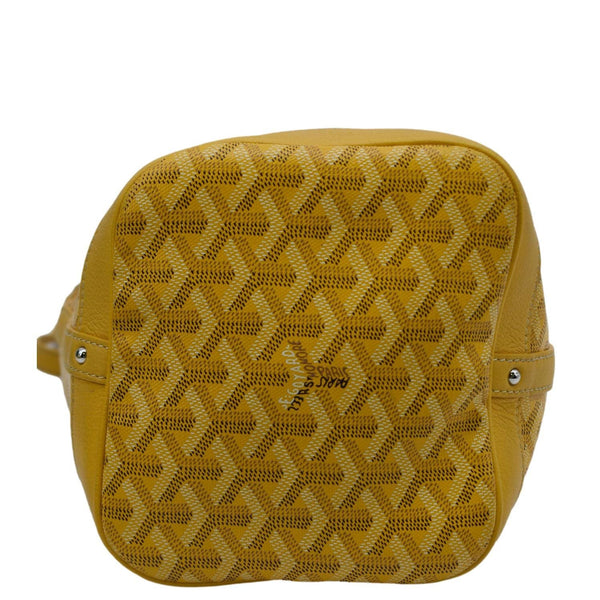 GOYARD Petit Flot PM Canvas Bucket Bag Yellow