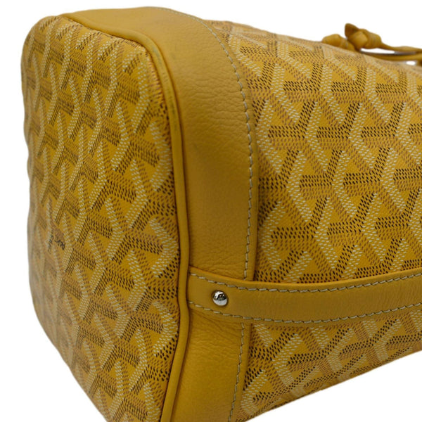 GOYARD Petit Flot PM Canvas Bucket Bag Yellow