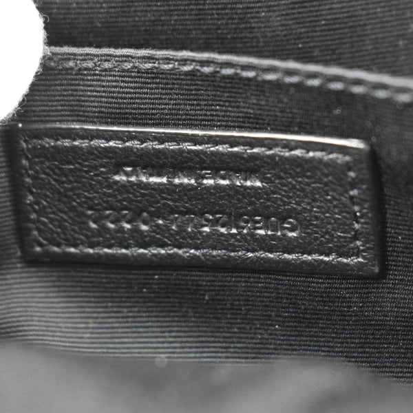 YVES SAINT LAURENT Lou Chevron Leather Camera Crossbody Bag Black